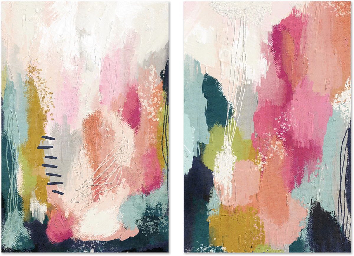 wall-art-print-canvas-poster-framed-Abstract, Set Of 2 , By Lisa Nohren-1