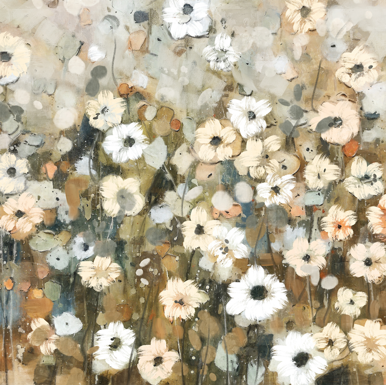 wall-art-print-canvas-poster-framed-Abstracted Florals, Style D , By Nina Blue-1