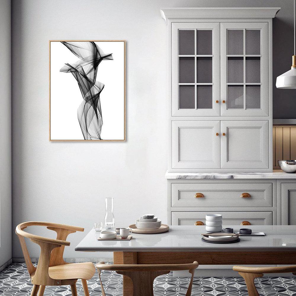 wall-art-print-canvas-poster-framed-Aerial Silk, Black And White Art, Style C-by-Gioia Wall Art-Gioia Wall Art