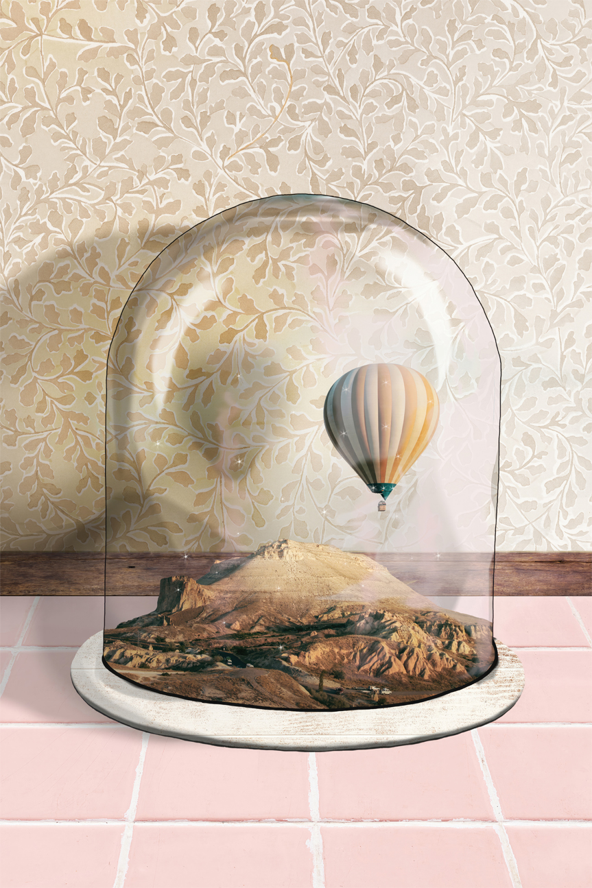 wall-art-print-canvas-poster-framed-Air Balloon Terrarium , By Unratio-1