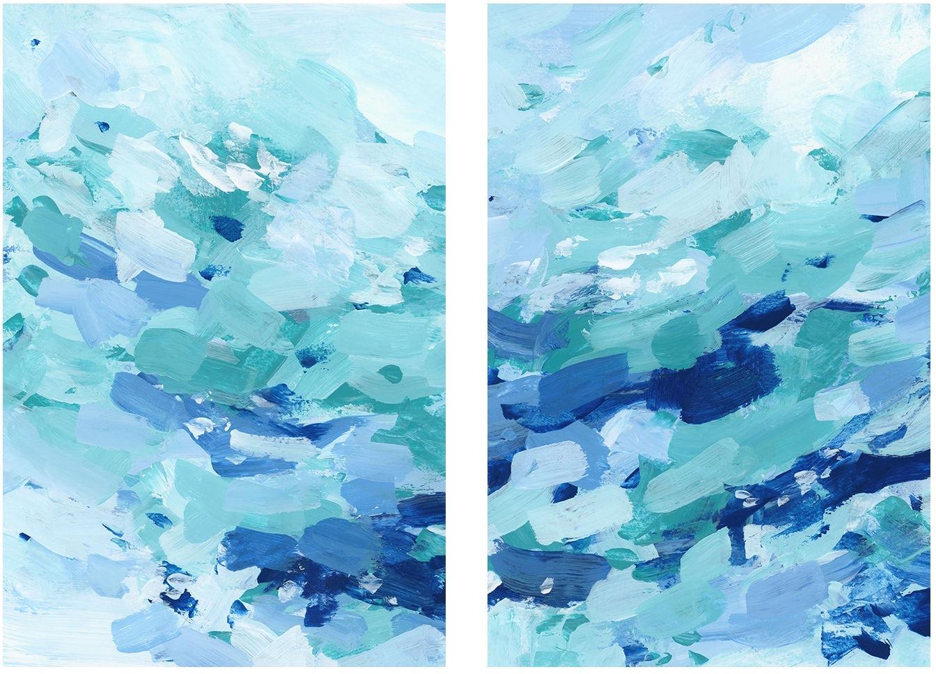 wall-art-print-canvas-poster-framed-Amalfi Waters , Style A & B , Set Of 2 , By Jetty Home-1