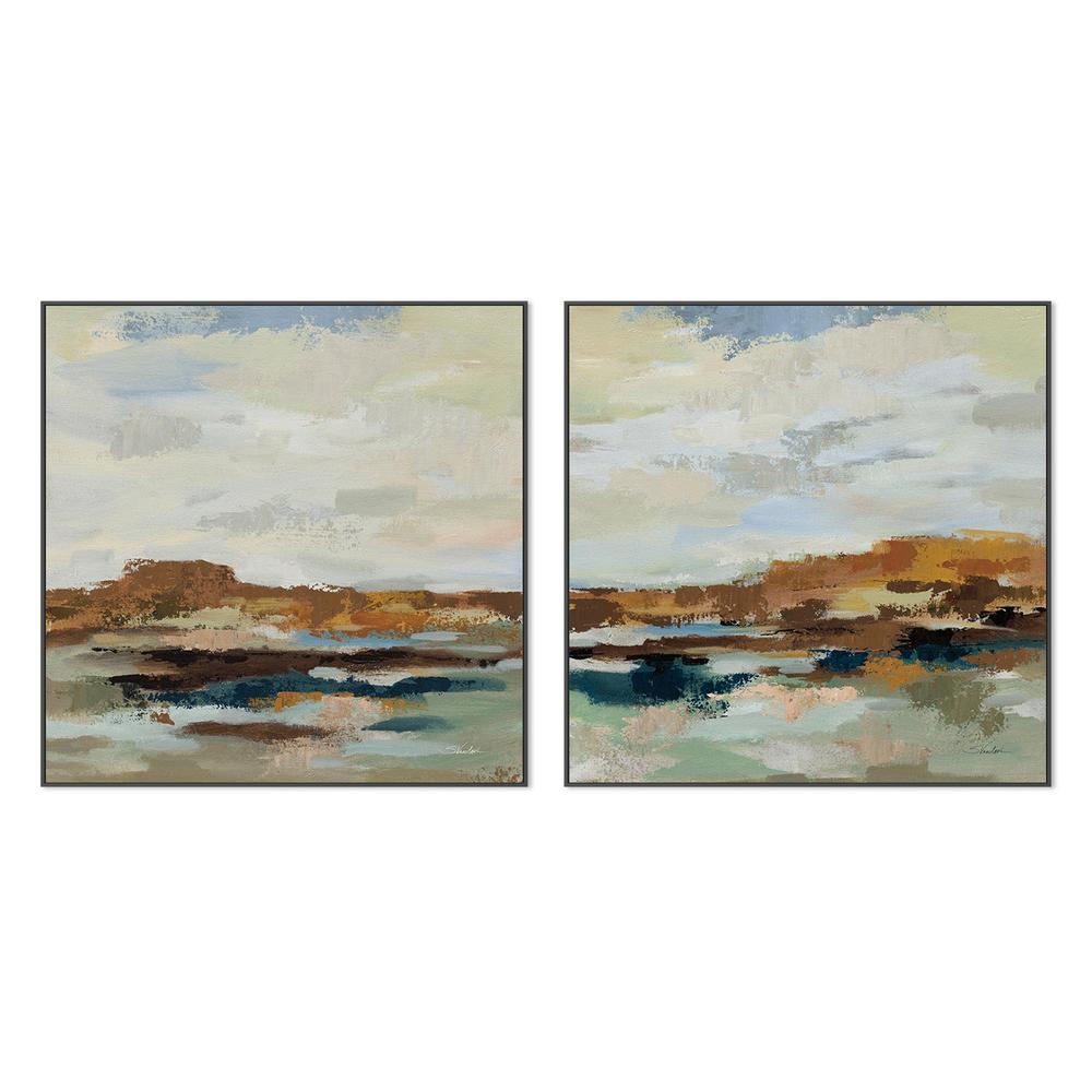 wall-art-print-canvas-poster-framed-American West, Style A & B, Set Of 2-3