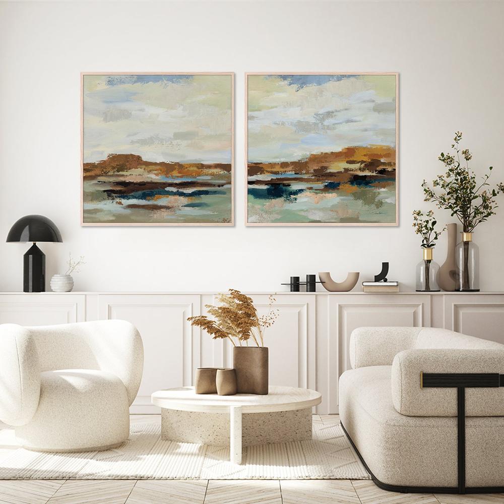 wall-art-print-canvas-poster-framed-American West, Style A & B, Set Of 2-8