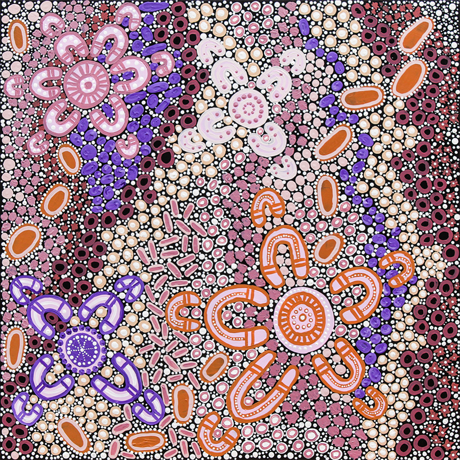 wall-art-print-canvas-poster-framed-Among the Wildflowers Women and Babies-1