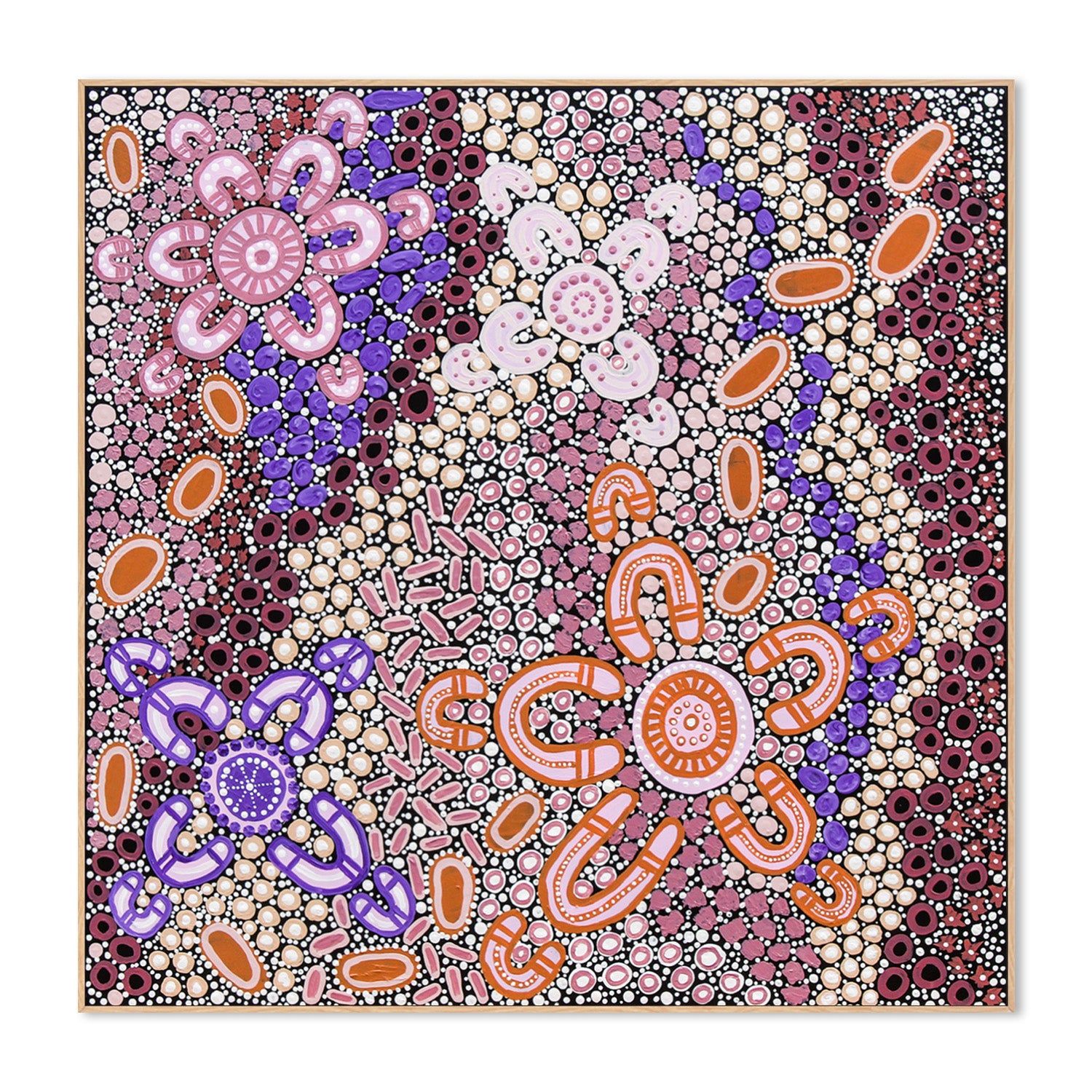 wall-art-print-canvas-poster-framed-Among the Wildflowers Women and Babies-4