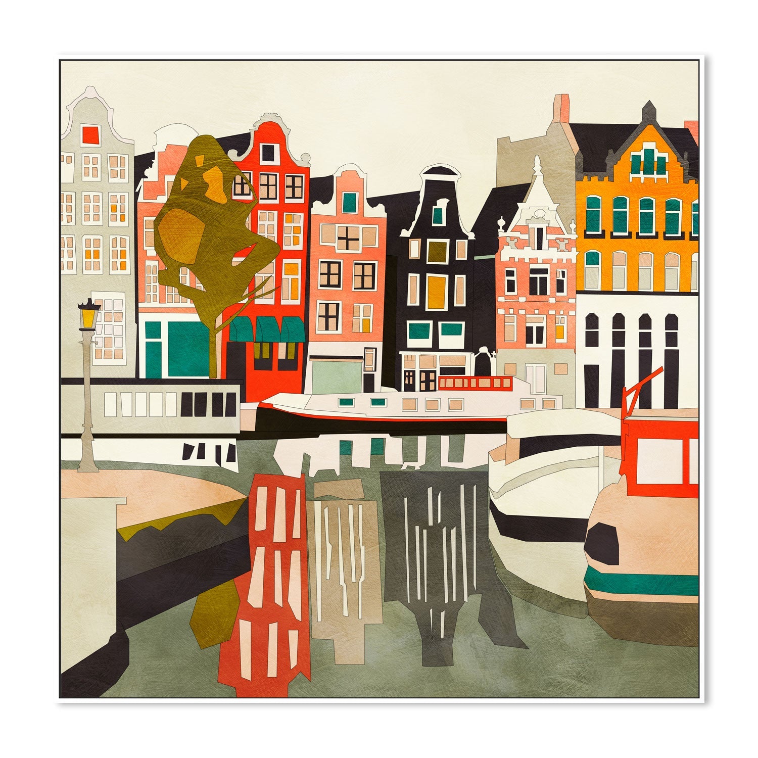 wall-art-print-canvas-poster-framed-Amsterdam Houses-5