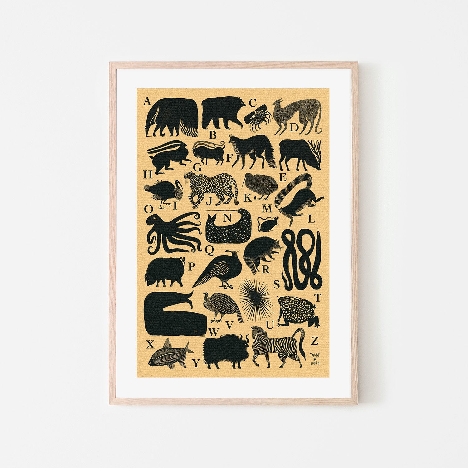 wall-art-print-canvas-poster-framed-Animal Alphabet-6