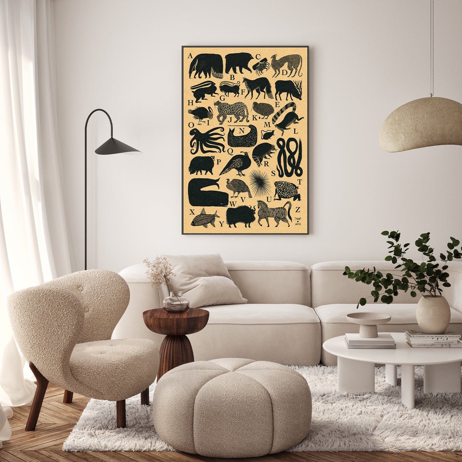 wall-art-print-canvas-poster-framed-Animal Alphabet-7