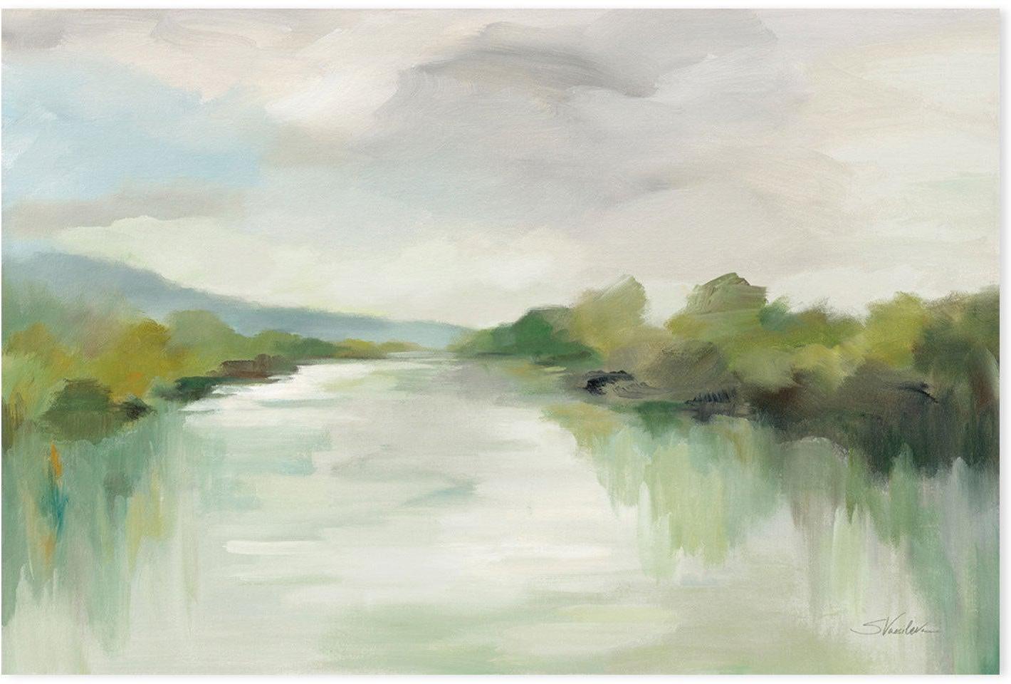 wall-art-print-canvas-poster-framed-April River Light-by-Silvia Vassileva-Gioia Wall Art