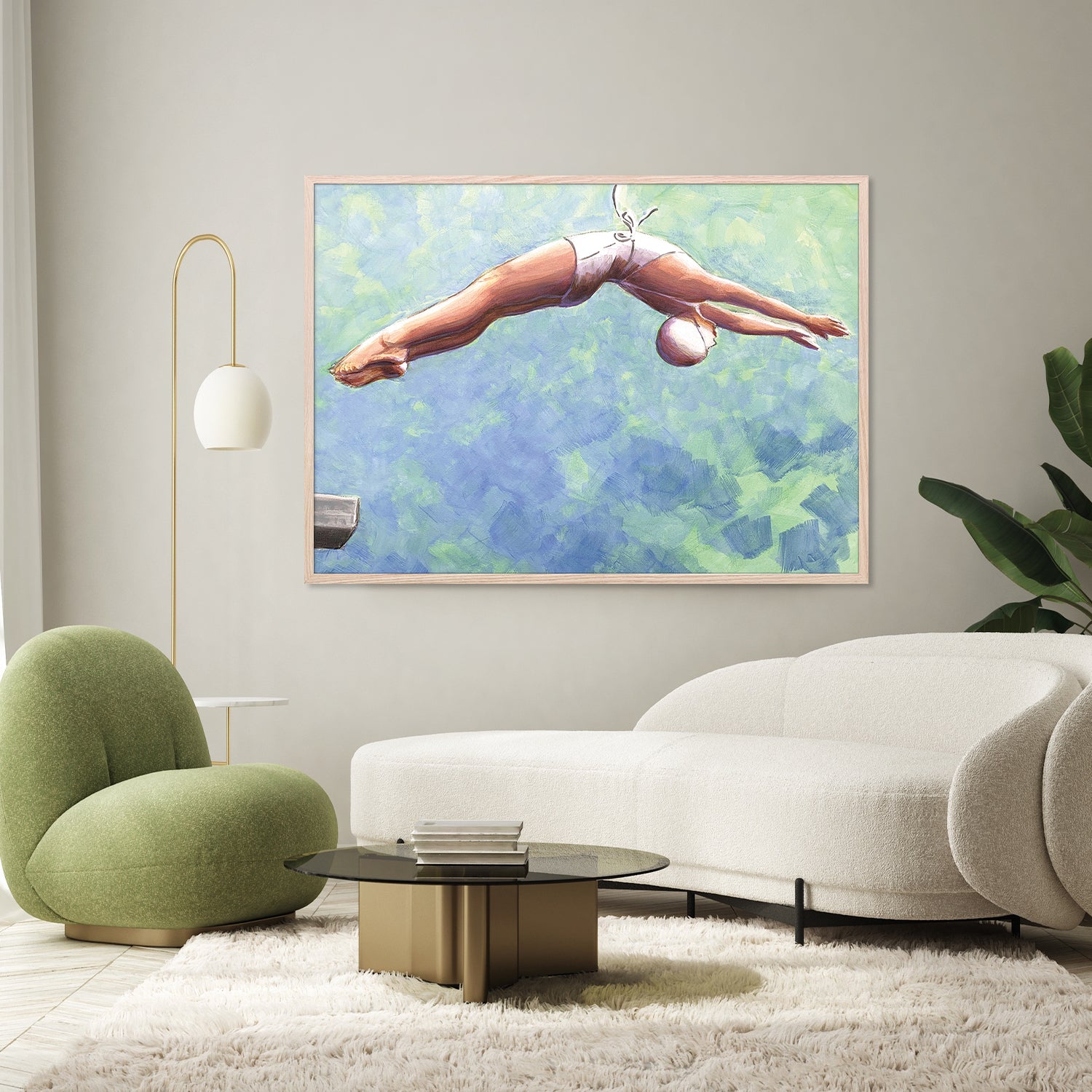 wall-art-print-canvas-poster-framed-Aqua High Diver-8