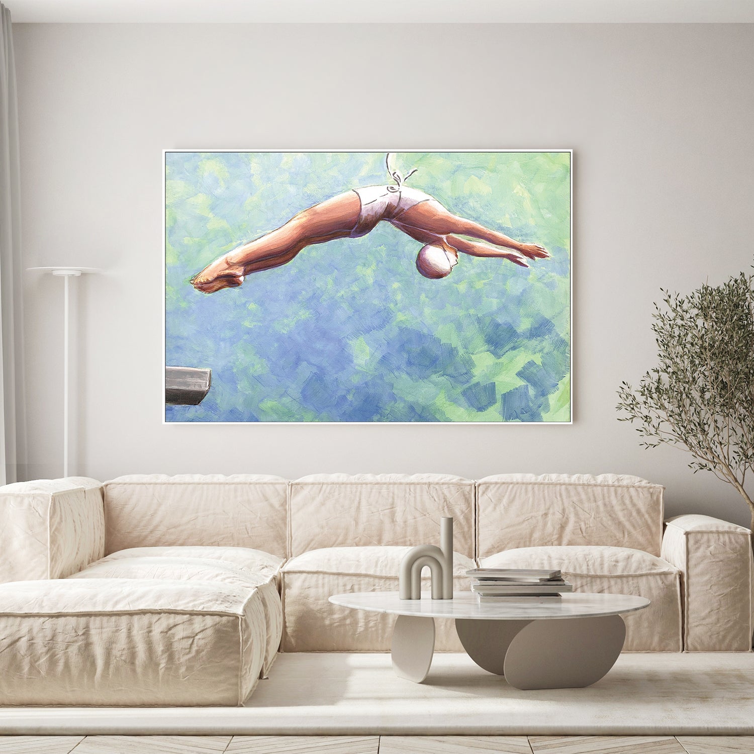 wall-art-print-canvas-poster-framed-Aqua High Diver-9