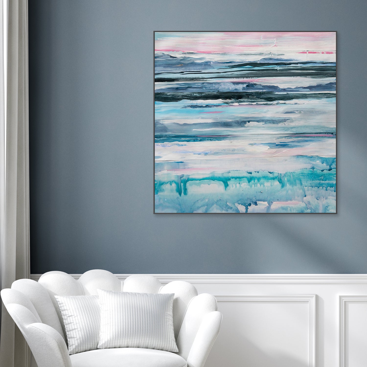 wall-art-print-canvas-poster-framed-Aqua Horizon , By Amelia Aveline-2