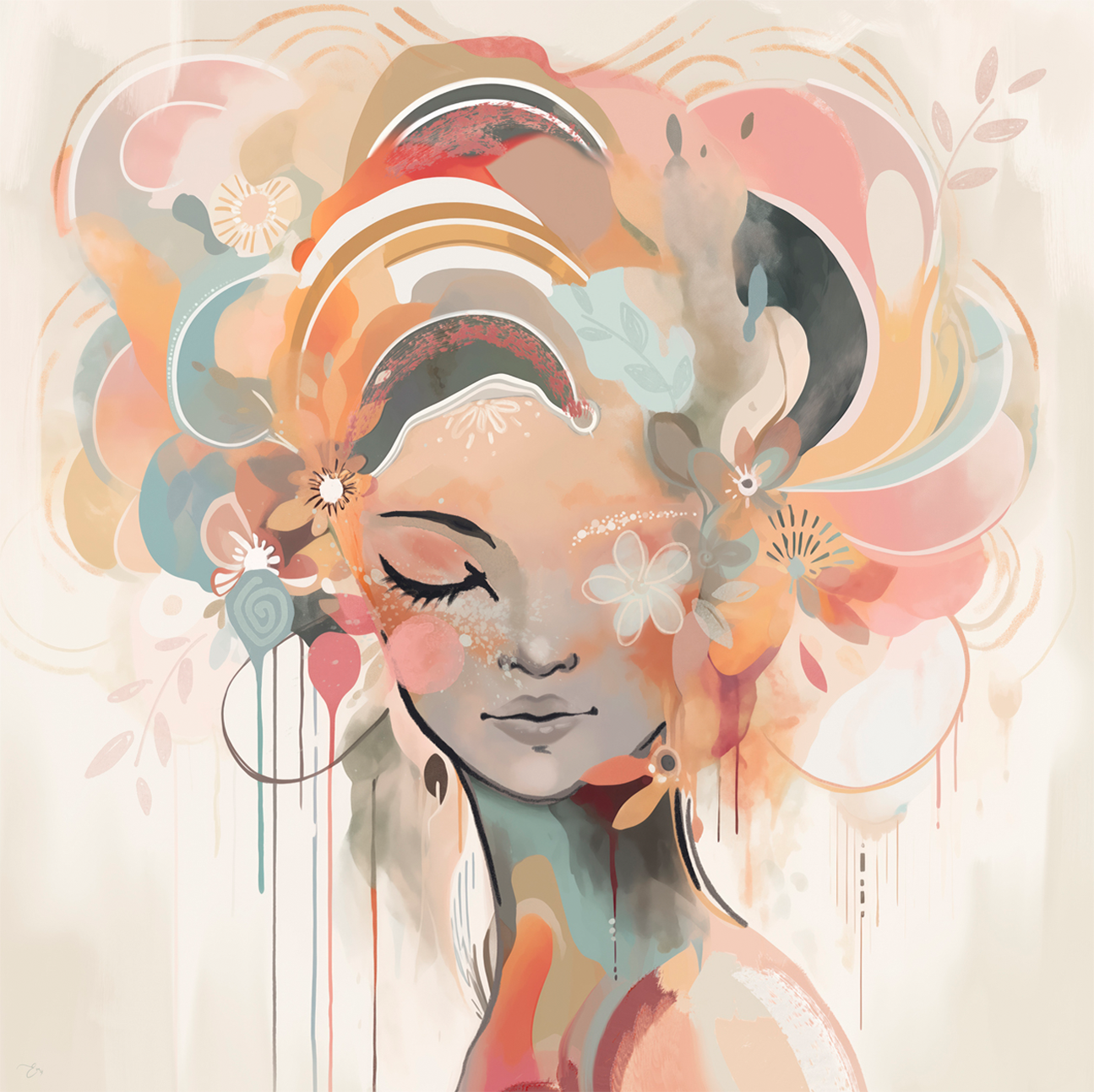 wall-art-print-canvas-poster-framed-Aria Blossom , By Bella Eve-1