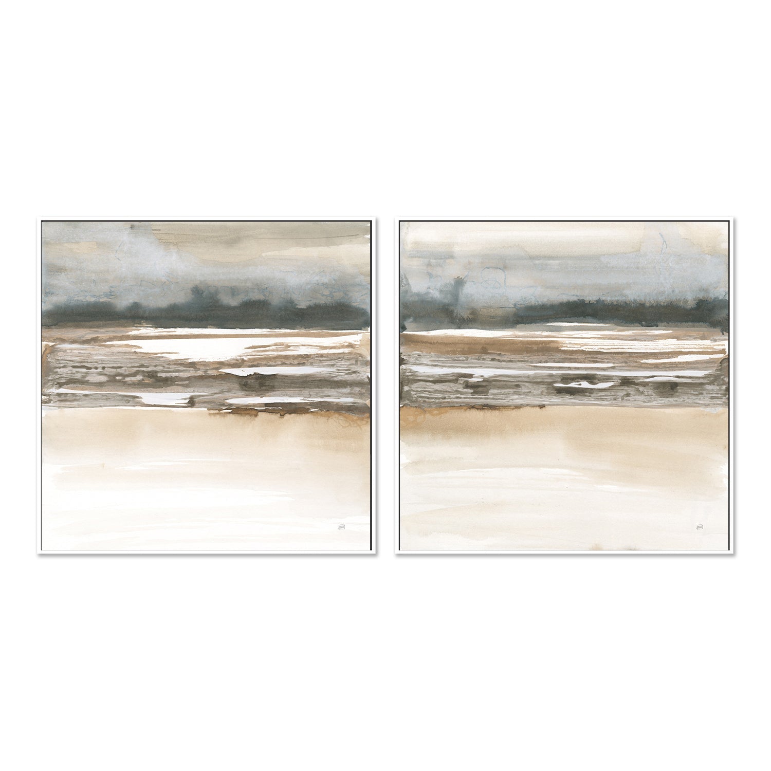 wall-art-print-canvas-poster-framed-Artic Thaw, Set of 2-by-Chris Paschke-Gioia Wall Art