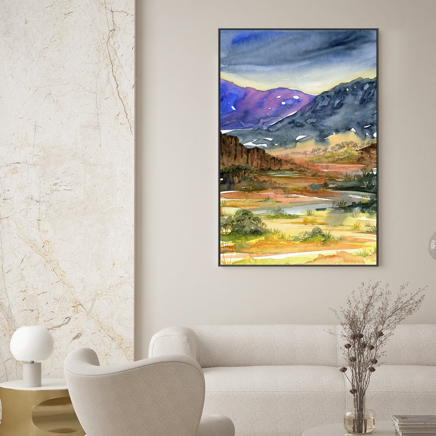 wall-art-print-canvas-poster-framed-Australian Landscape Mountains, Style A , By Jessie Mitchelson-2