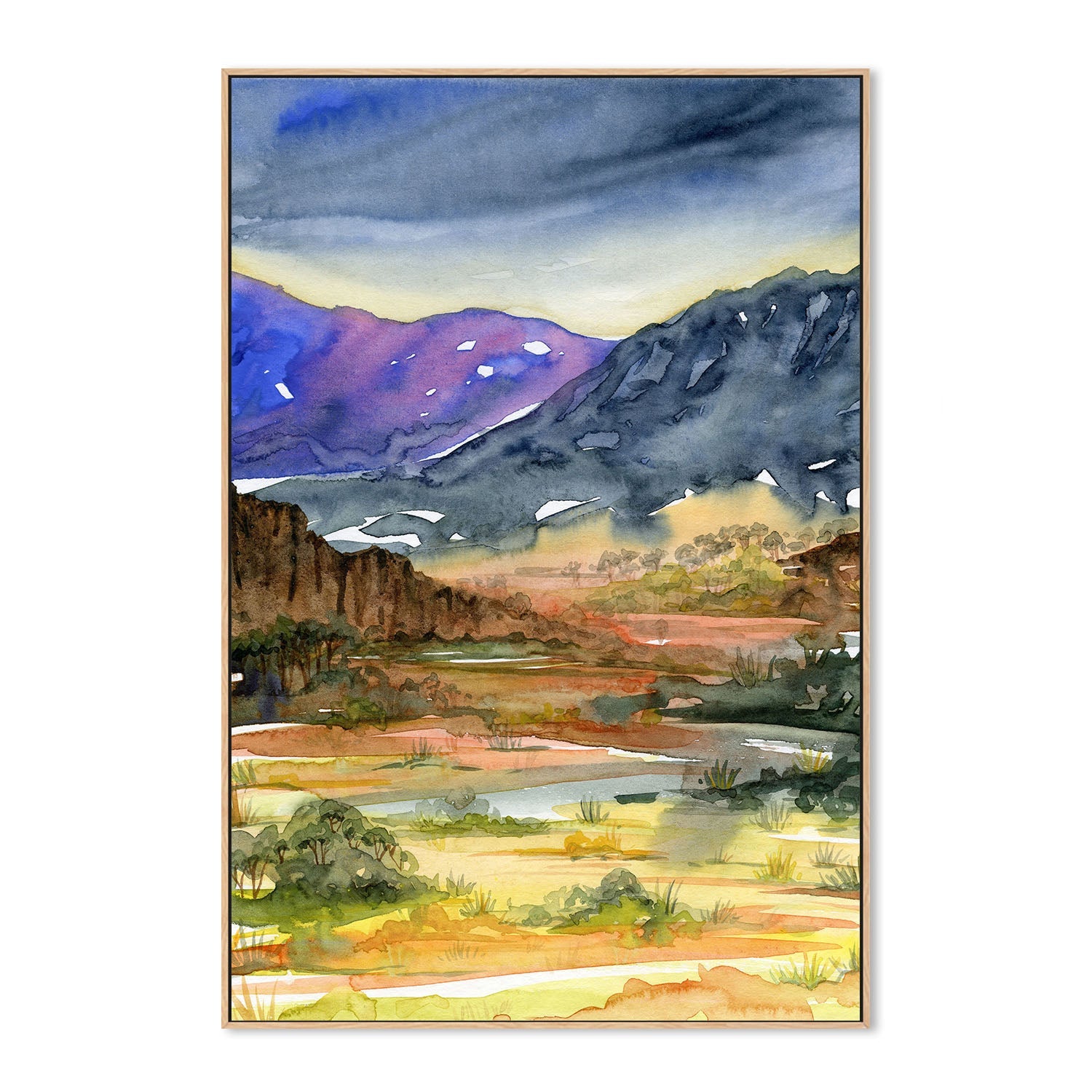 wall-art-print-canvas-poster-framed-Australian Landscape Mountains, Style A , By Jessie Mitchelson-4