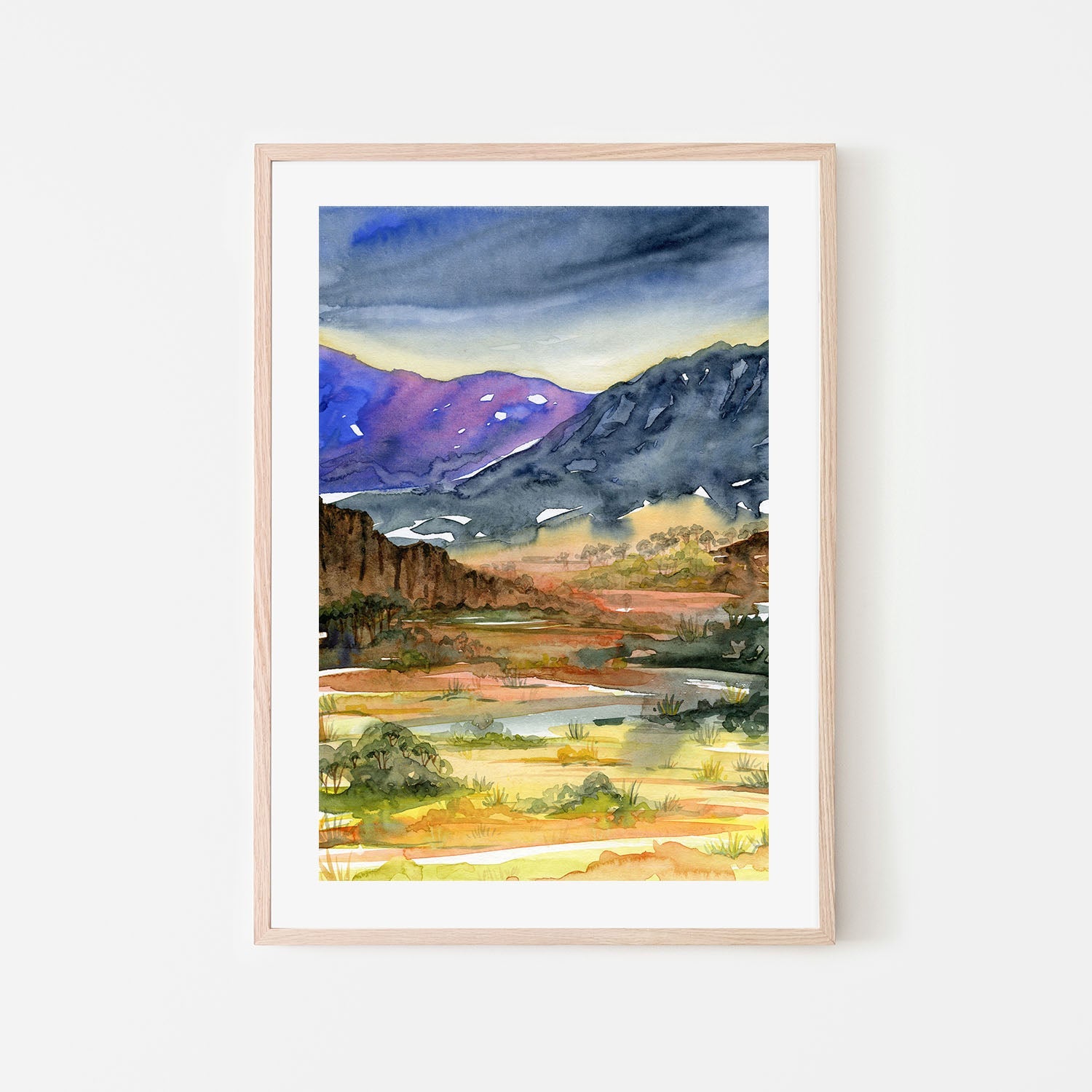 wall-art-print-canvas-poster-framed-Australian Landscape Mountains, Style A , By Jessie Mitchelson-6