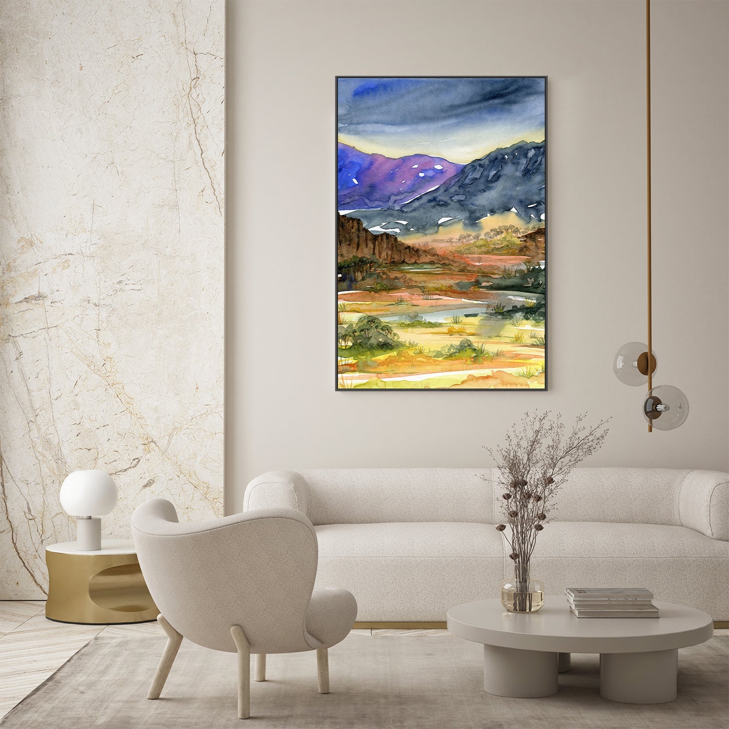 wall-art-print-canvas-poster-framed-Australian Landscape Mountains, Style A , By Jessie Mitchelson-7