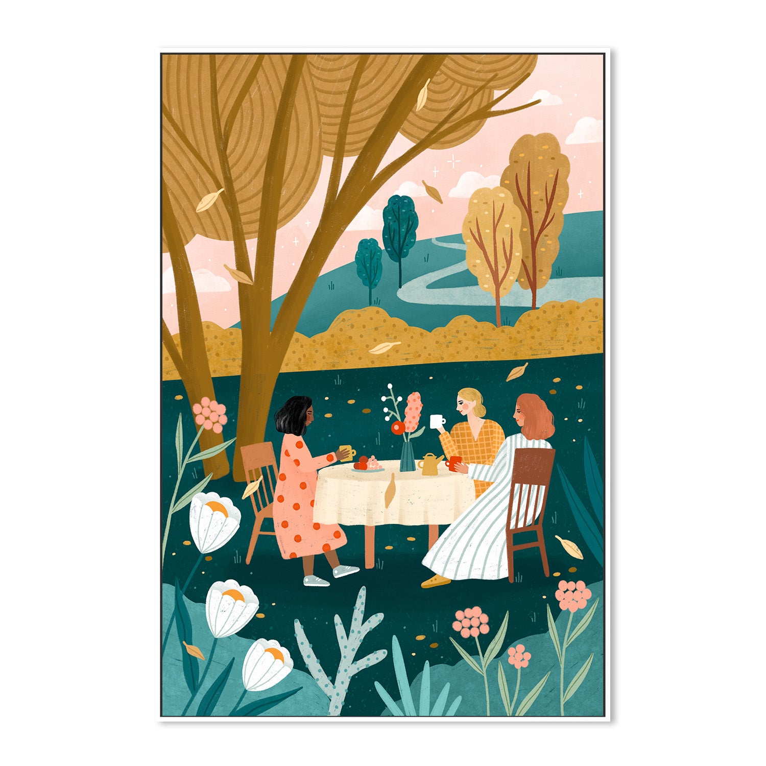 wall-art-print-canvas-poster-framed-Autumn Tea Party-5