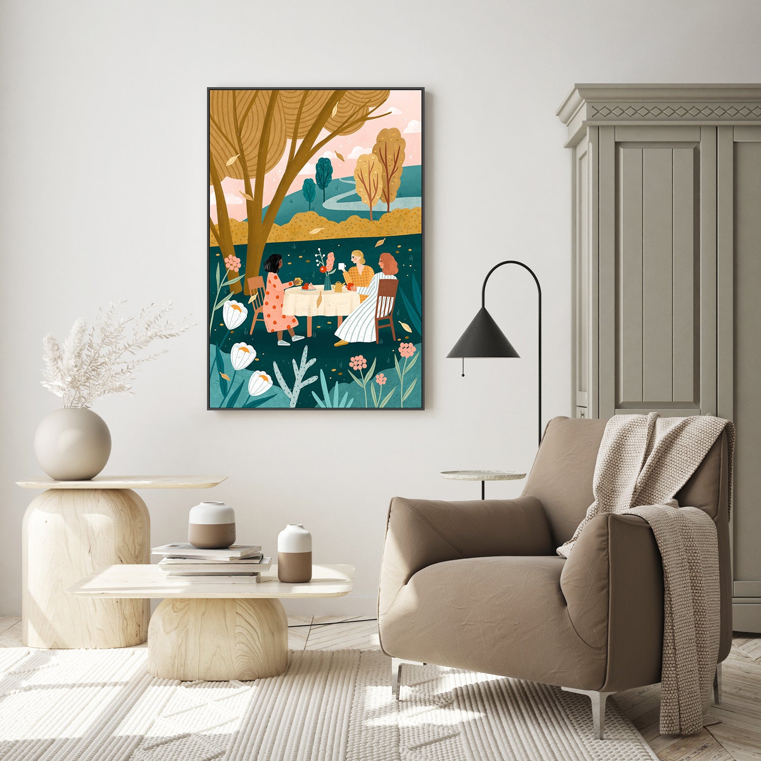 wall-art-print-canvas-poster-framed-Autumn Tea Party-7