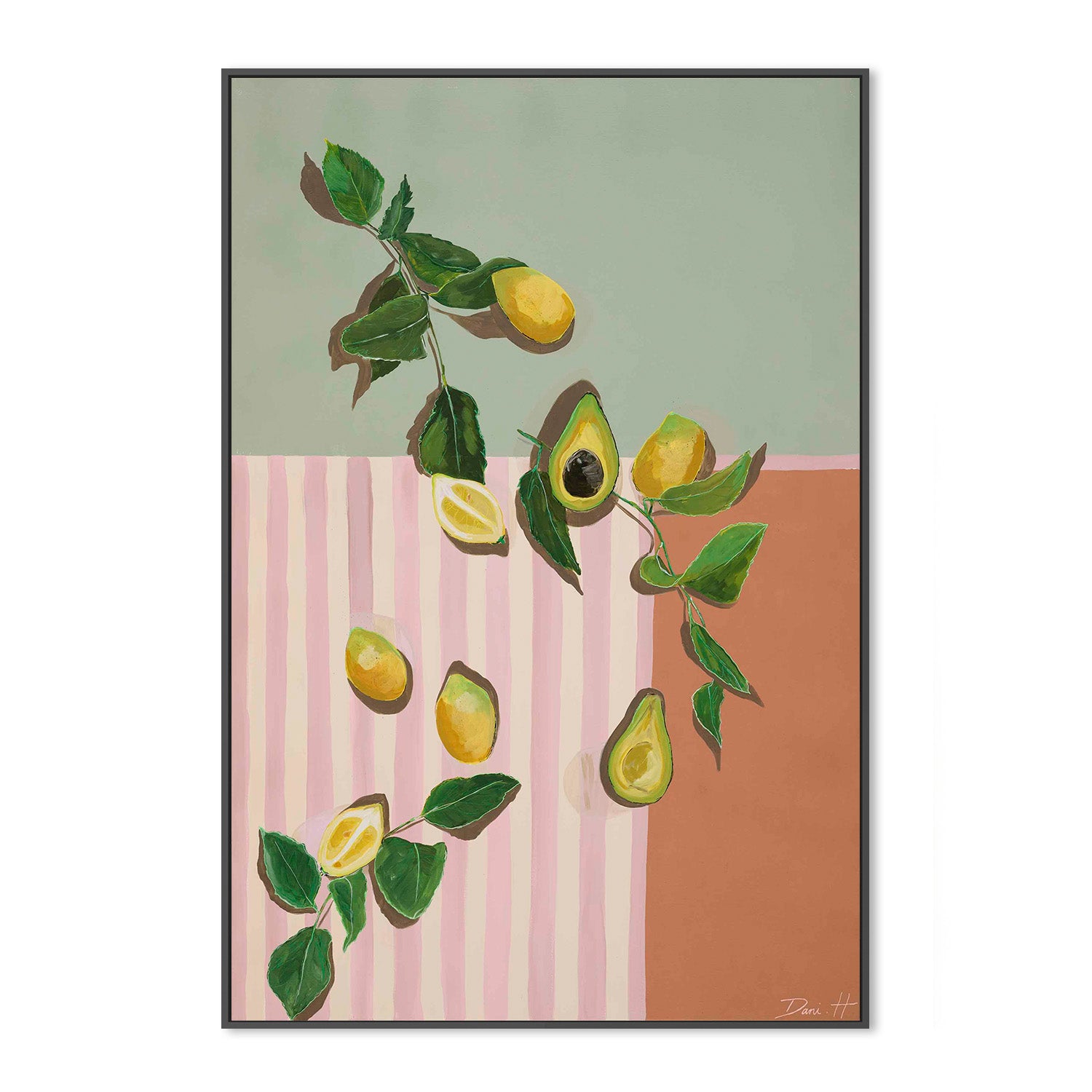 wall-art-print-canvas-poster-framed-Avocado & Lemons-3