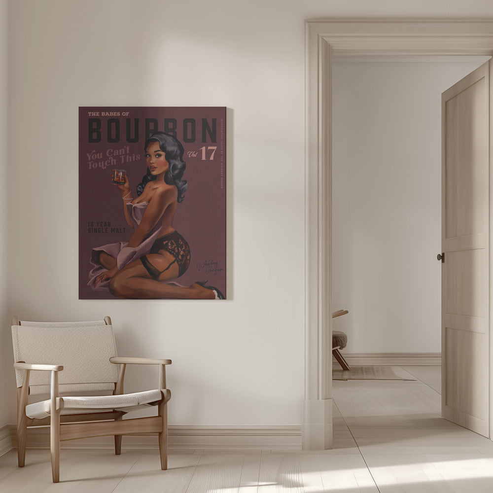 wall-art-print-canvas-poster-framed-Babes of Bourbon Cant Touch This. Sexy Retro Pin Up Girl Whiskey Art , By Brett Gramse-6