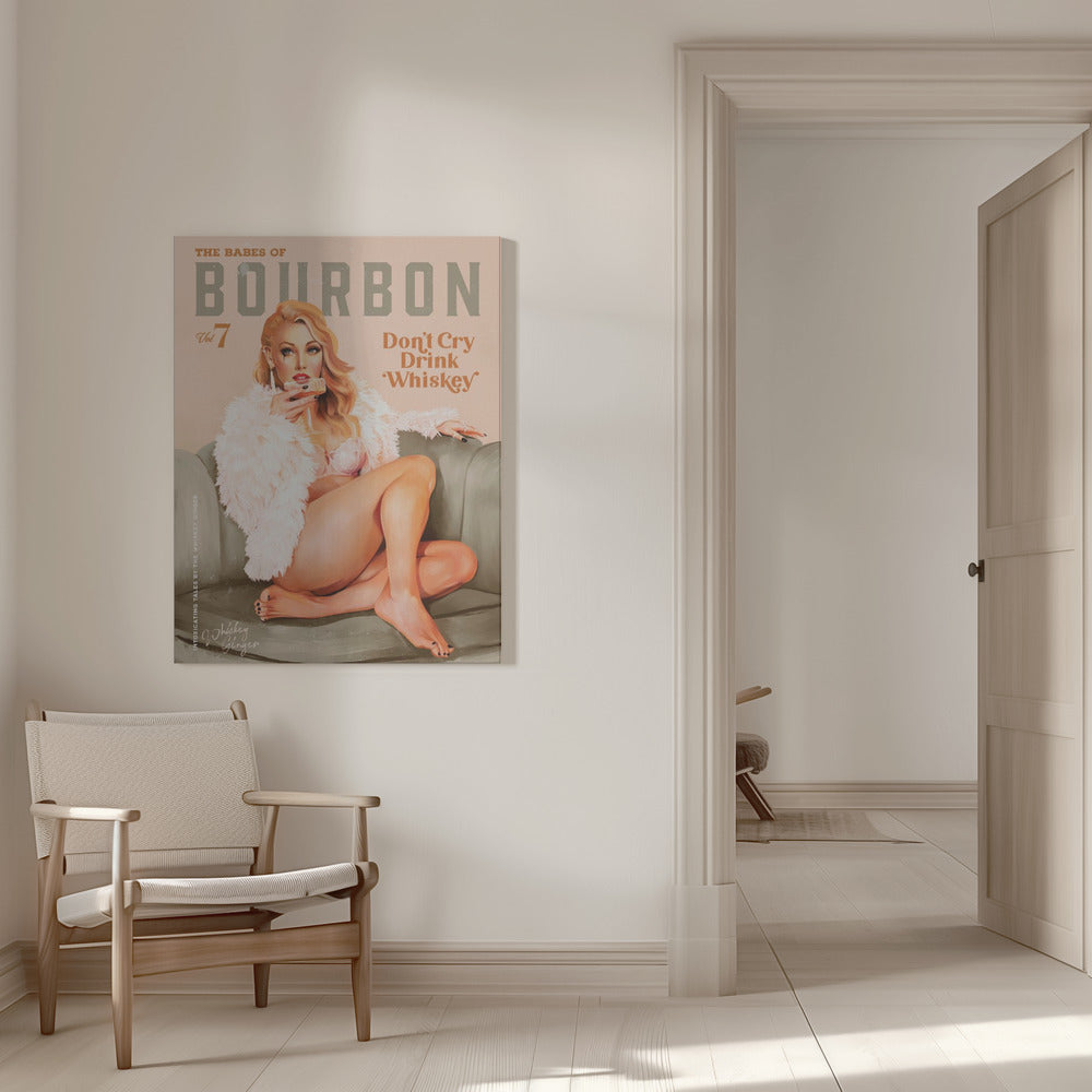 wall-art-print-canvas-poster-framed-Babes of Bourbon Vol 7 Sexy Vintage Whiskey Pinup Girl , By Brett Gramse-6