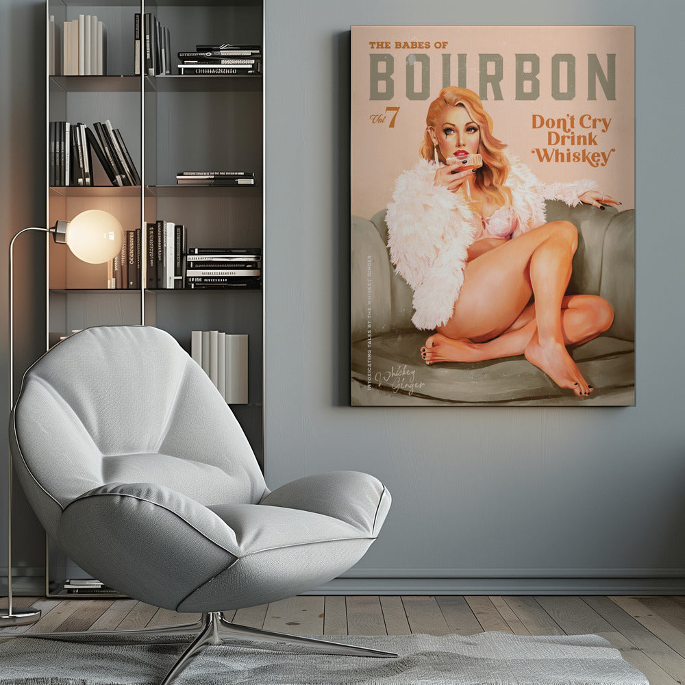 wall-art-print-canvas-poster-framed-Babes of Bourbon Vol 7 Sexy Vintage Whiskey Pinup Girl , By Brett Gramse-9
