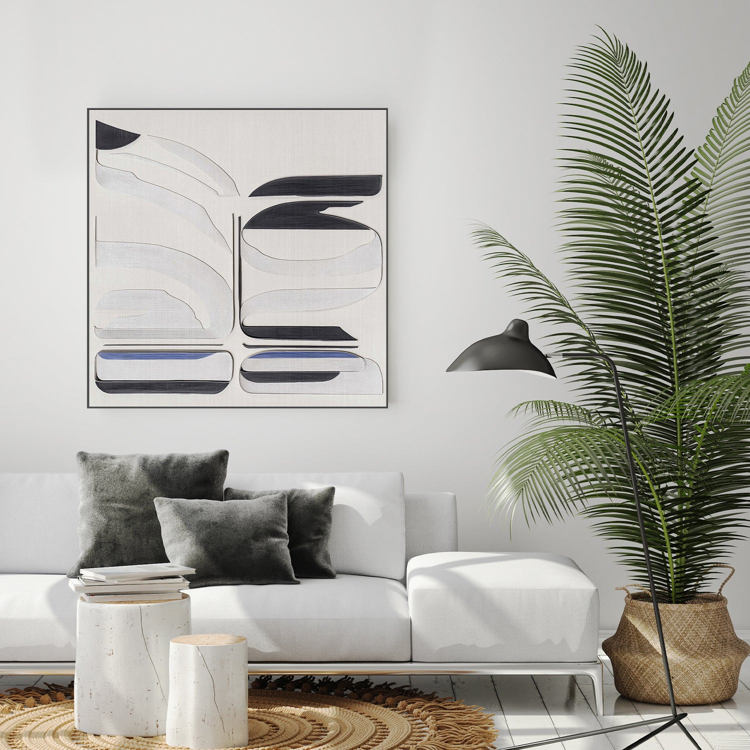 wall-art-print-canvas-poster-framed-Balance Blue, Style A , By Alma-7