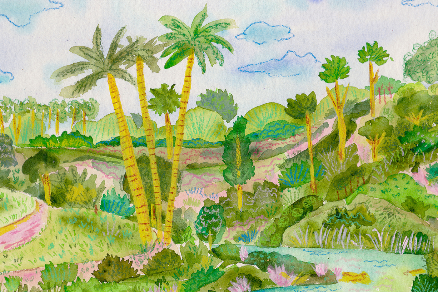 wall-art-print-canvas-poster-framed-Bali River , By Kartika Paramita-1