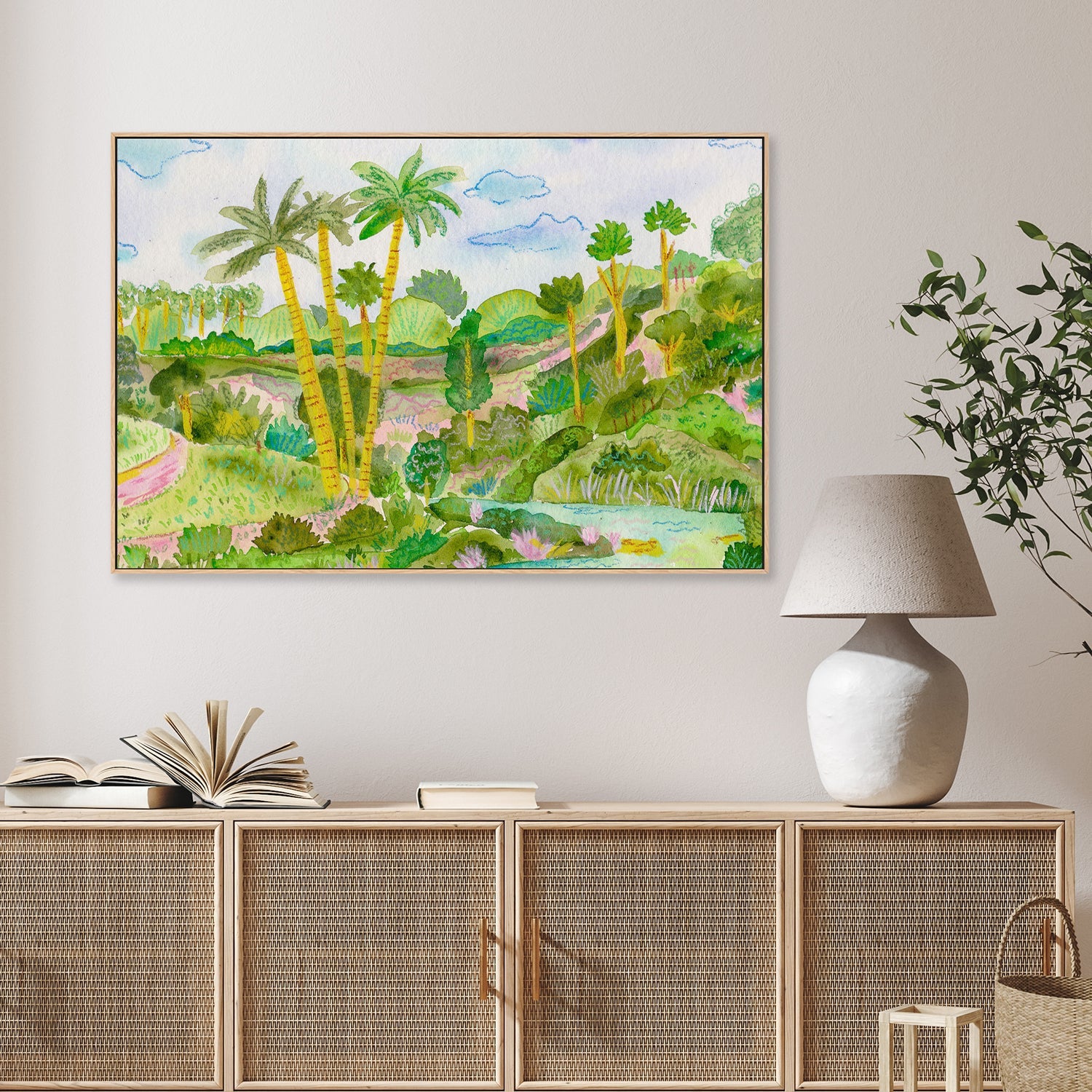 wall-art-print-canvas-poster-framed-Bali River , By Kartika Paramita-2