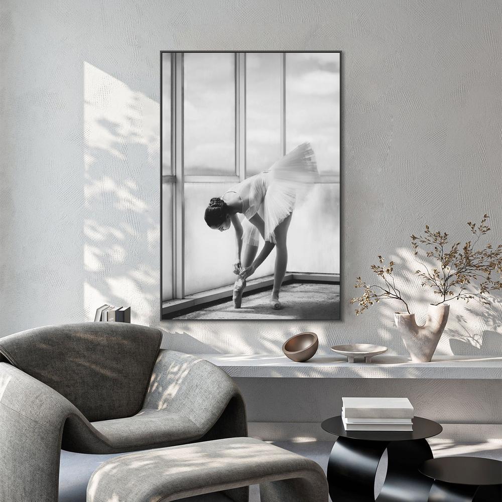 wall-art-print-canvas-poster-framed-Ballerina Tying Pointe Shoes-9