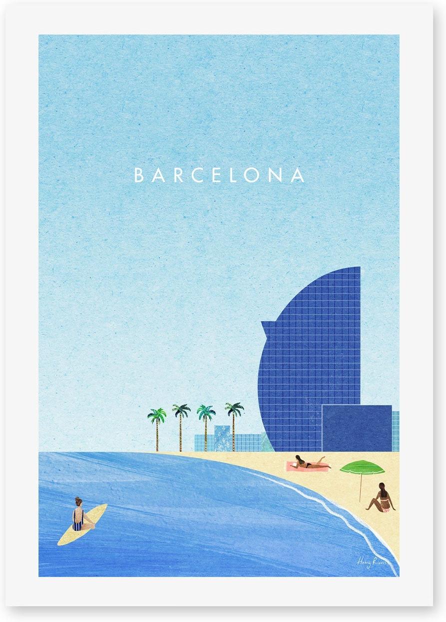 wall-art-print-canvas-poster-framed-Barcelona , By Henry Rivers-GIOIA-WALL-ART