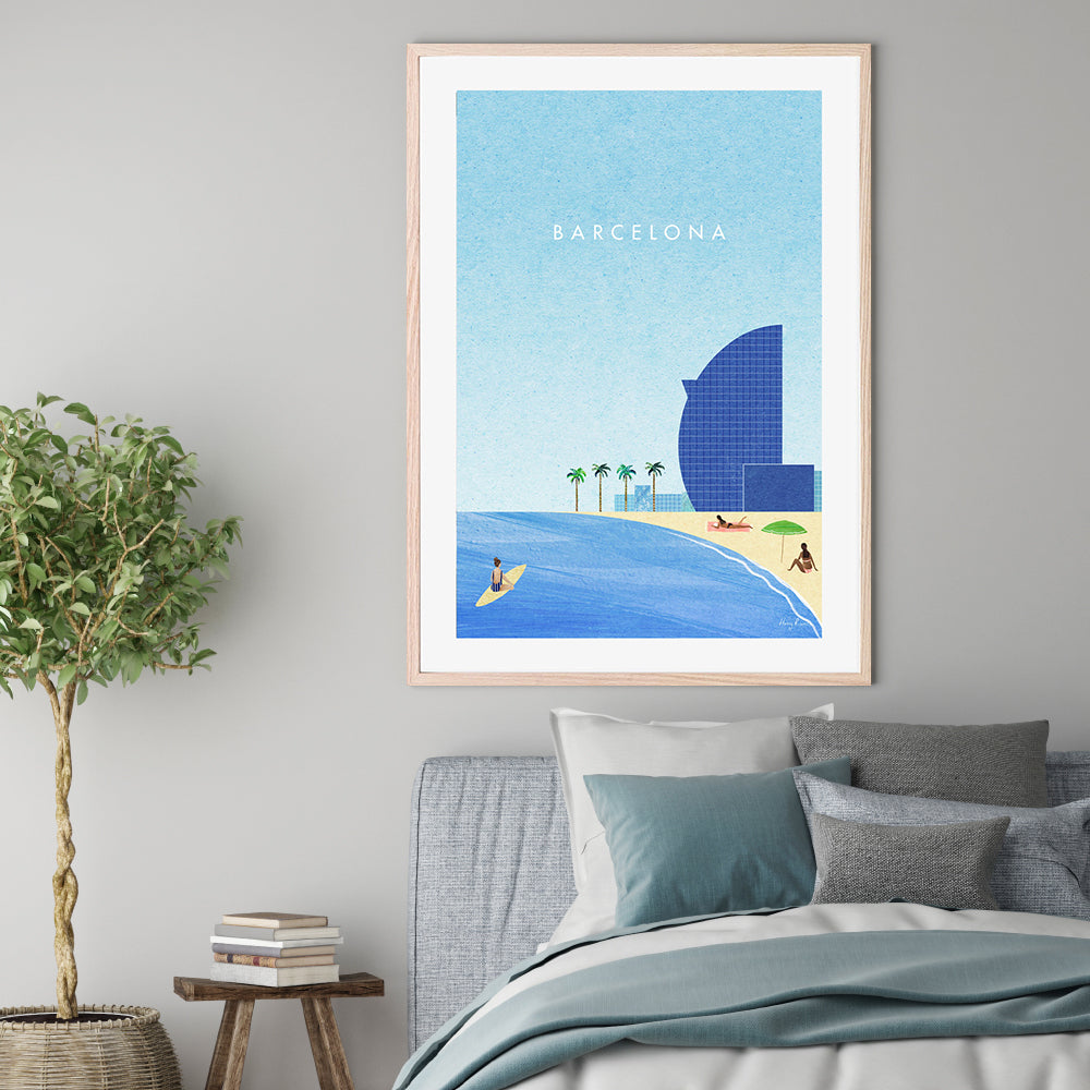 wall-art-print-canvas-poster-framed-Barcelona , By Henry Rivers-GIOIA-WALL-ART