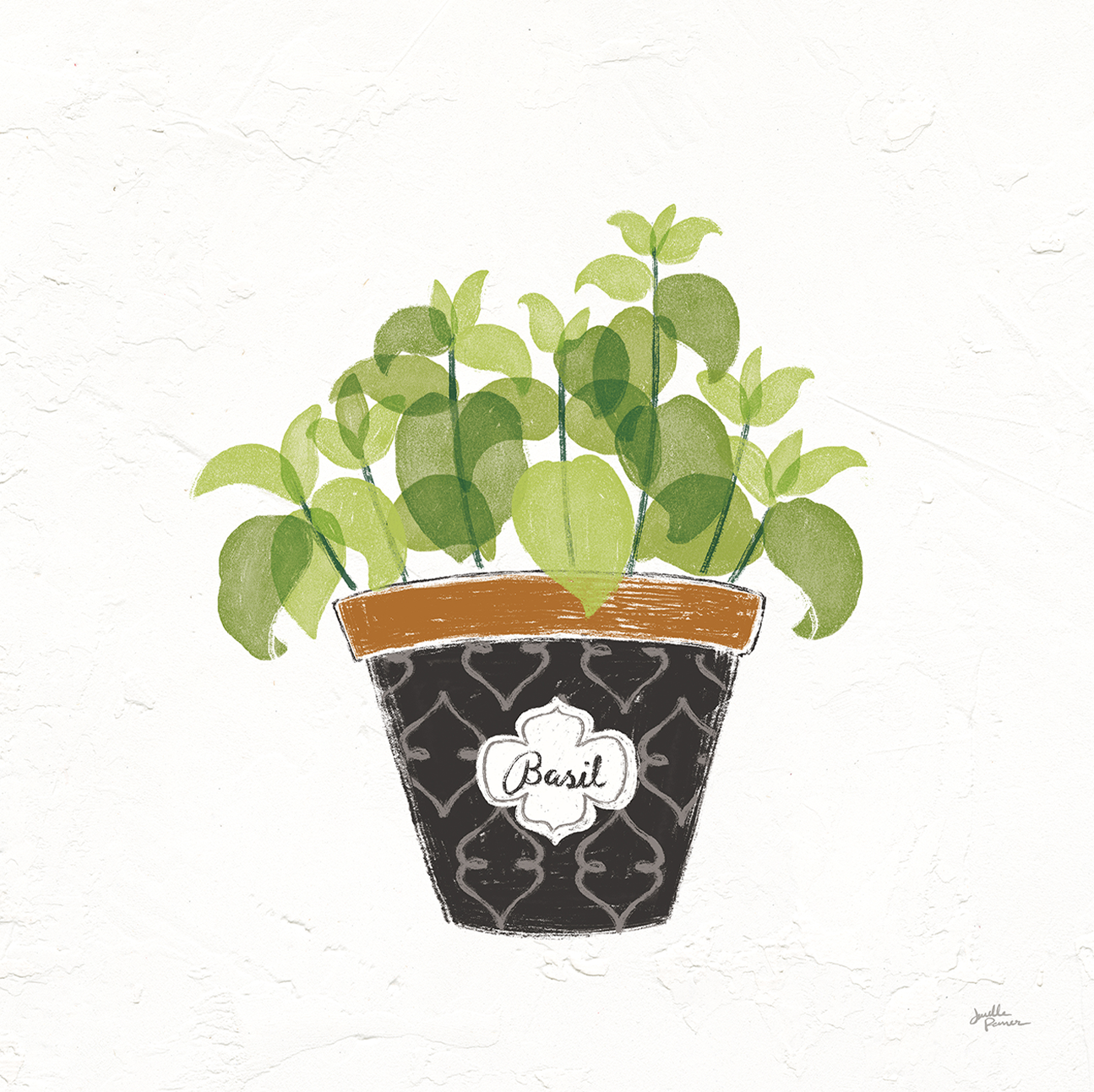 wall-art-print-canvas-poster-framed-Basil Fine Herbs, Style B , By Janelle Penner-1