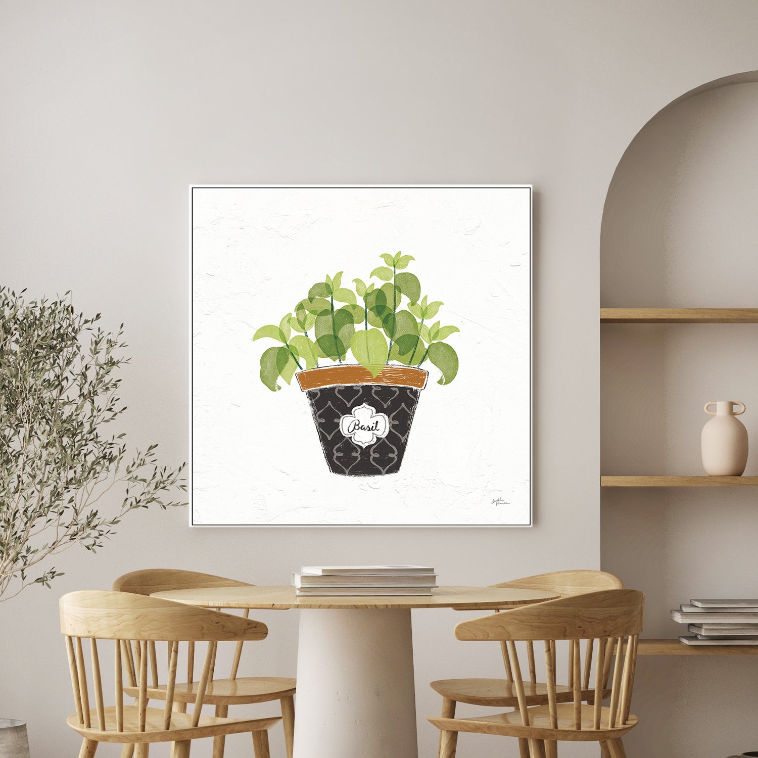 wall-art-print-canvas-poster-framed-Basil Fine Herbs, Style B , By Janelle Penner-2