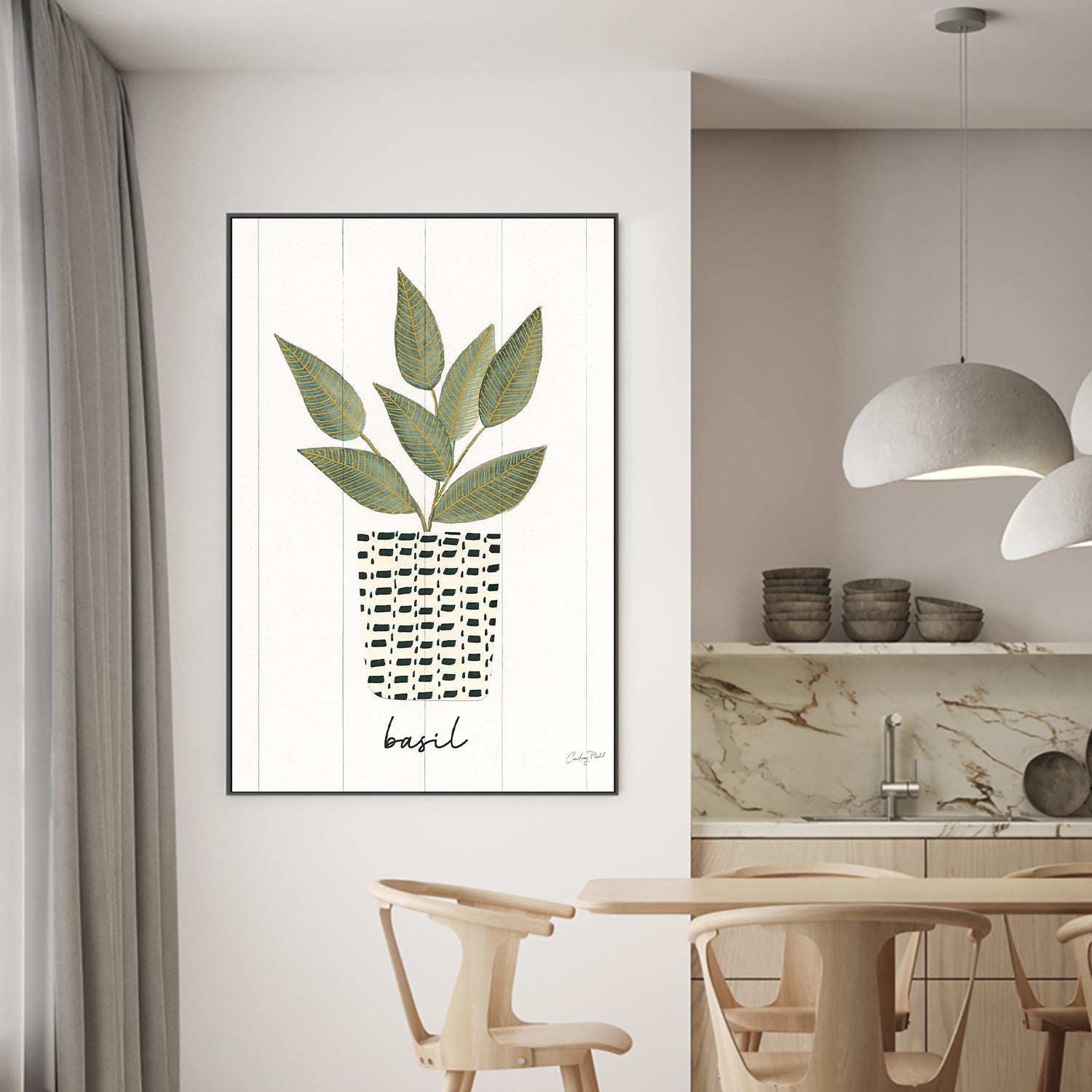 wall-art-print-canvas-poster-framed-Basil Herb Garden, Style B , By Courtney Prahl-2
