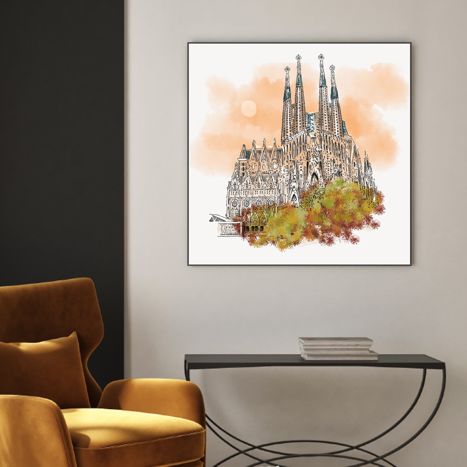 wall-art-print-canvas-poster-framed-Basilica De La Sagrada Familia-2