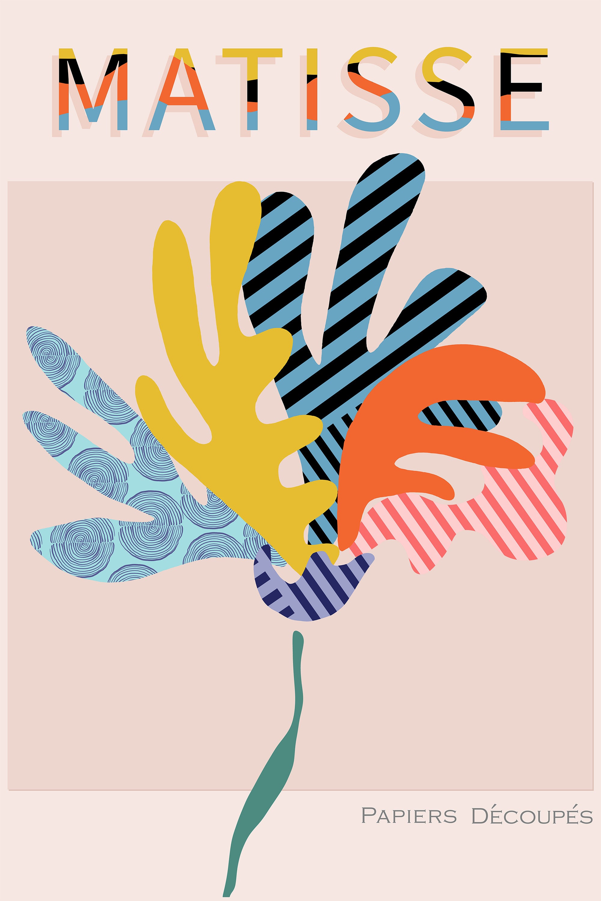 wall-art-print-canvas-poster-framed-Bauhaus - Flower-1