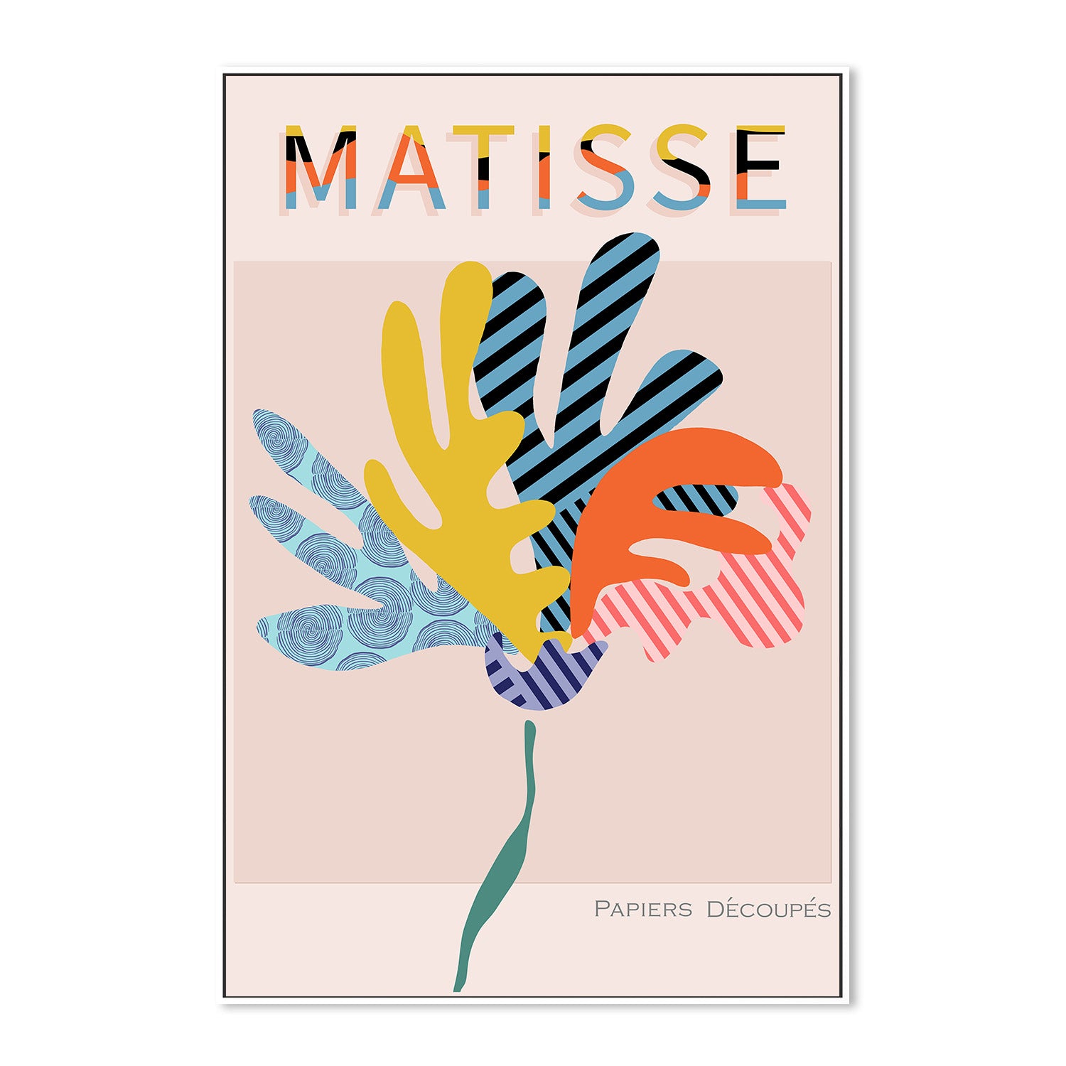 wall-art-print-canvas-poster-framed-Bauhaus - Flower-5