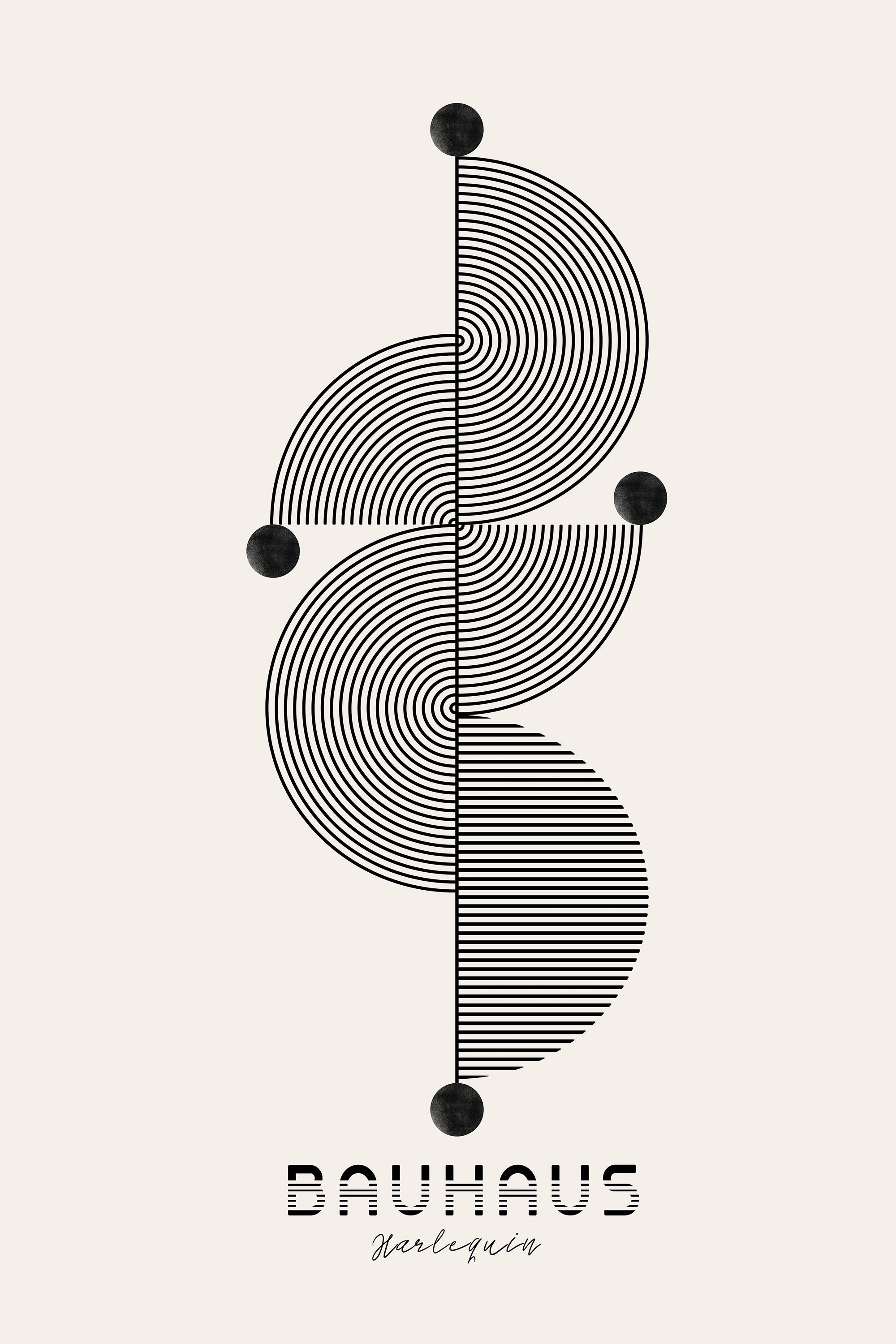 wall-art-print-canvas-poster-framed-Bauhaus Harlequin-1