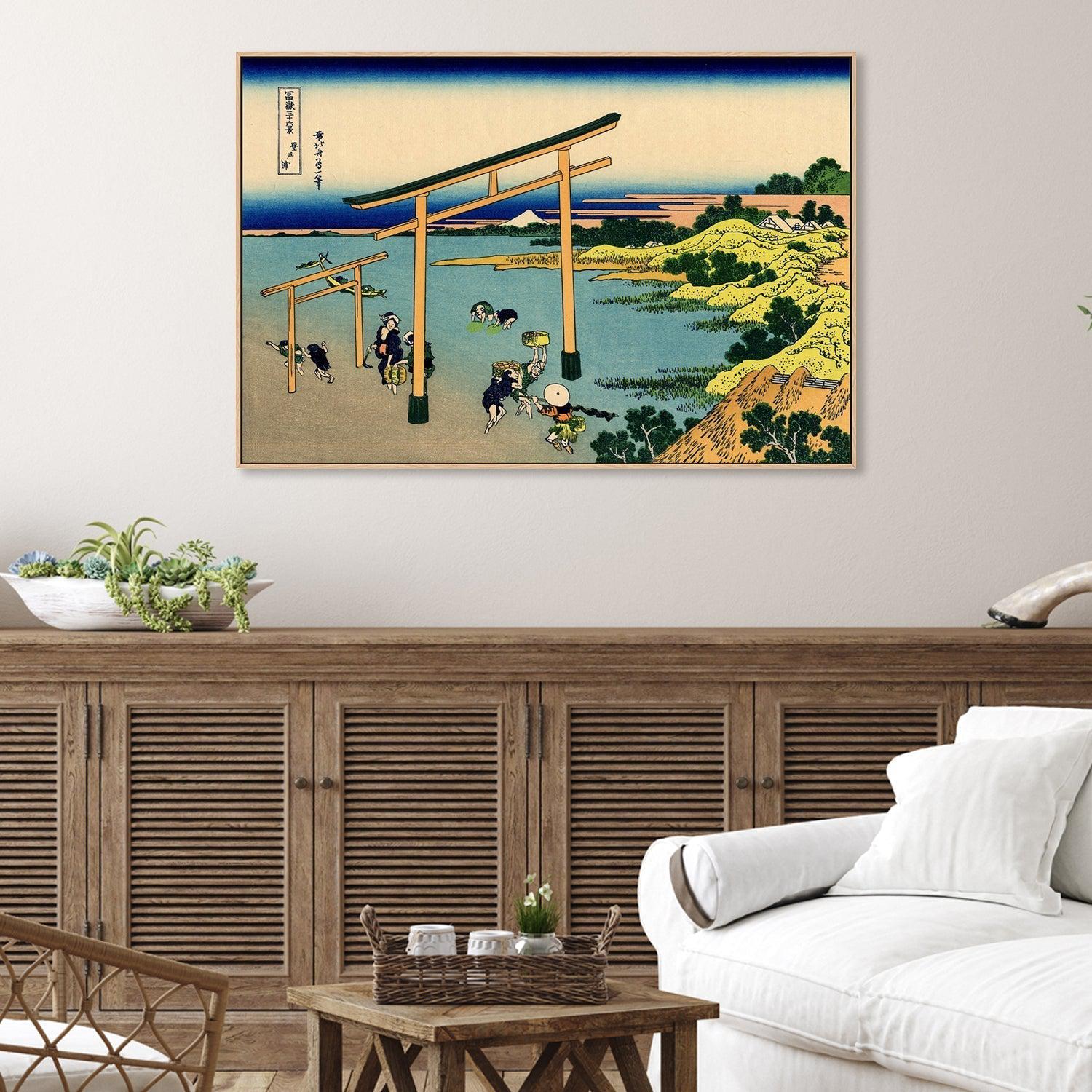 wall-art-print-canvas-poster-framed-Bay of Noboto-by-Katsushika Hokusai-Gioia Wall Art