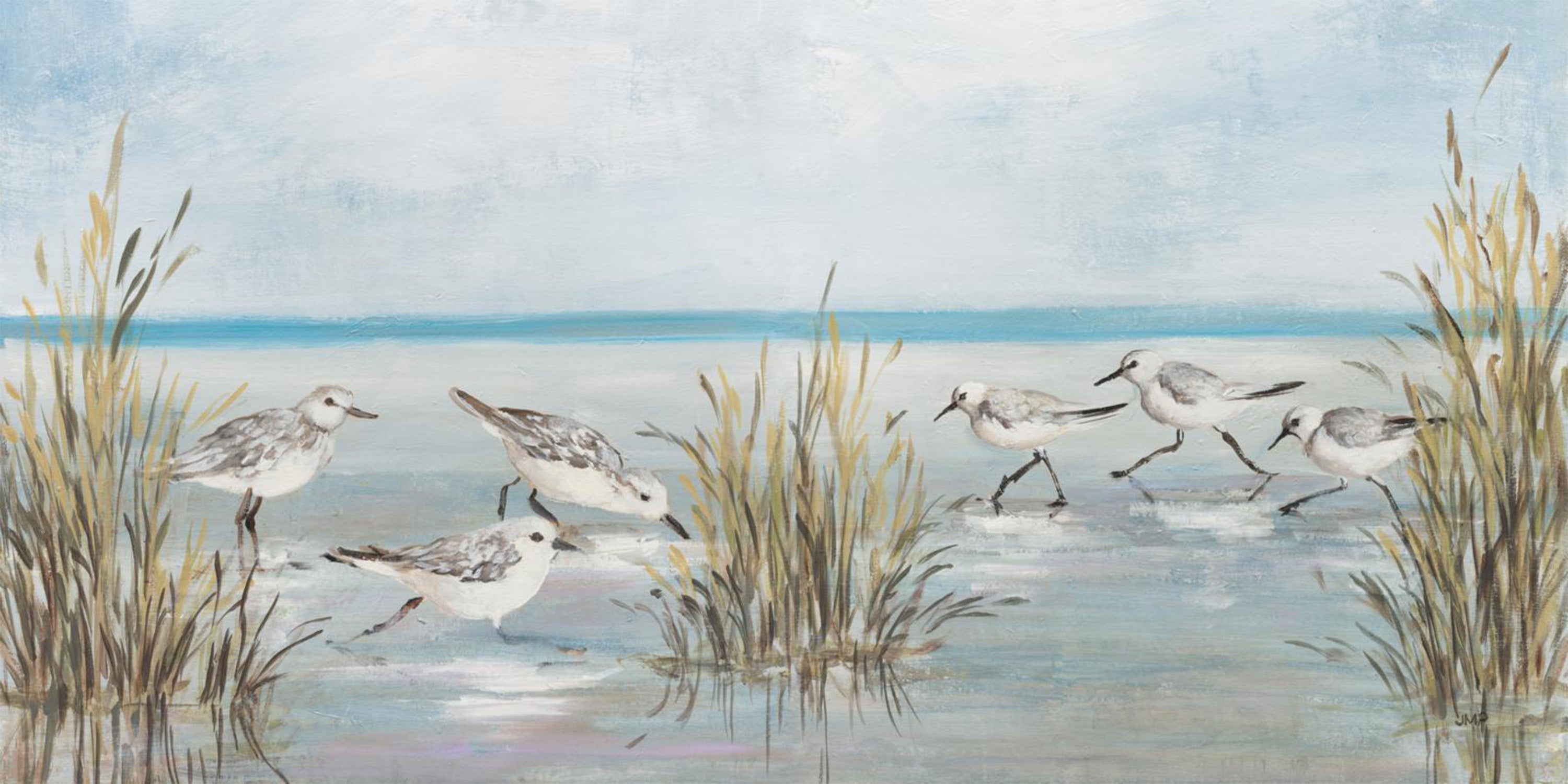 wall-art-print-canvas-poster-framed-Beach Birds, Style A-1