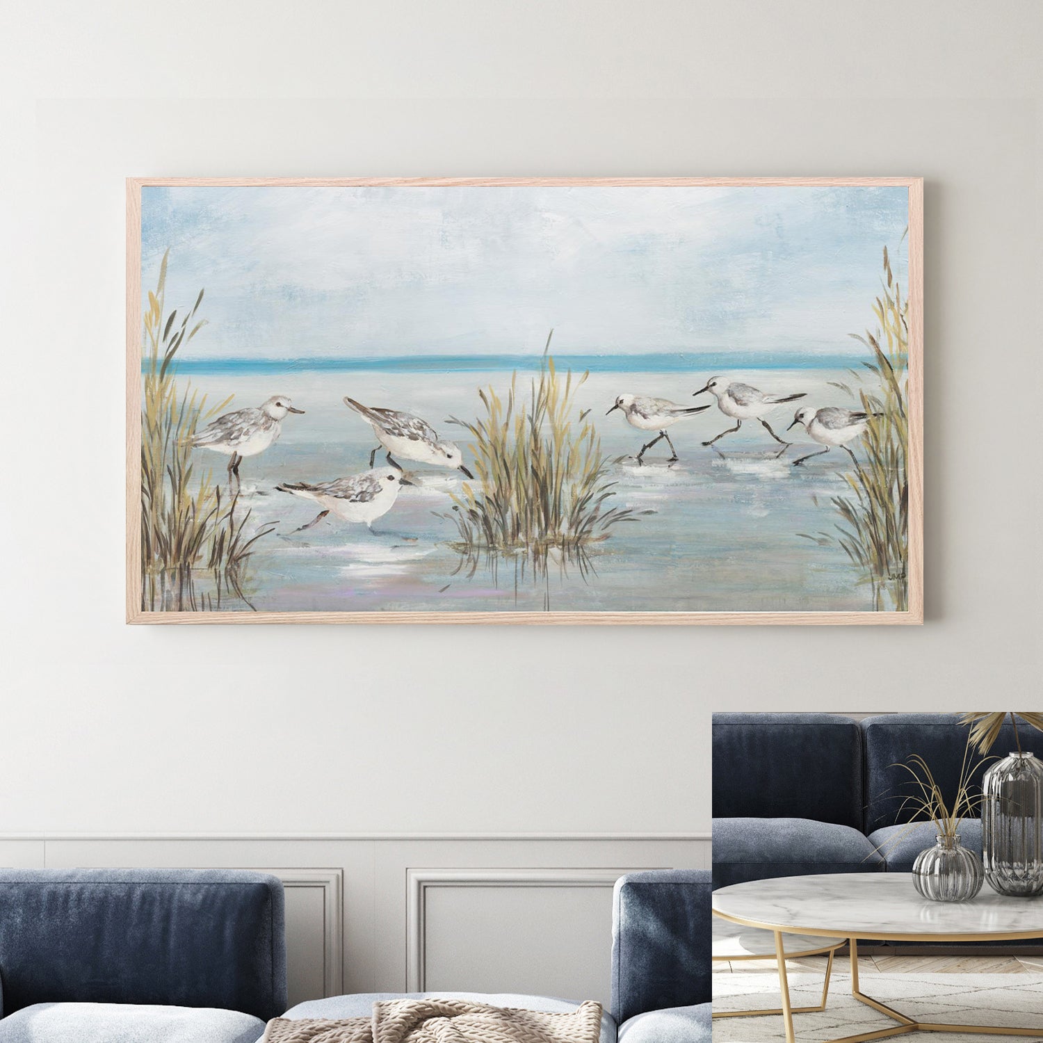 wall-art-print-canvas-poster-framed-Beach Birds, Style A-7