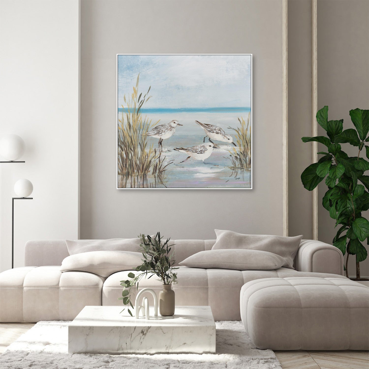 wall-art-print-canvas-poster-framed-Beach Birds, Style B-9