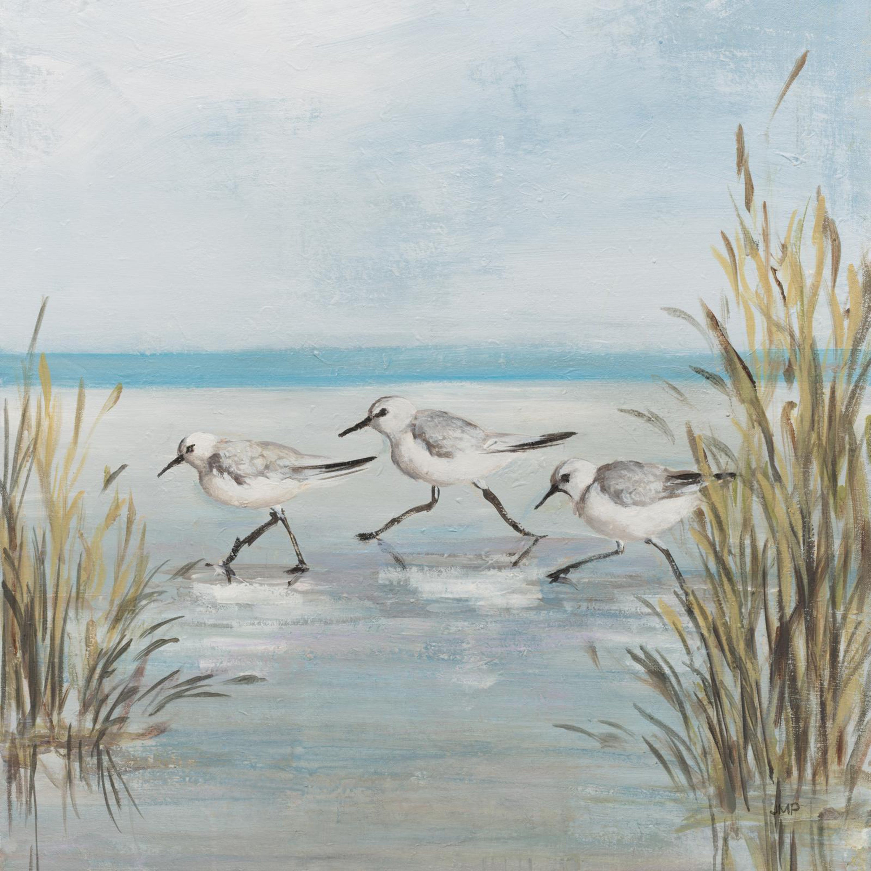 wall-art-print-canvas-poster-framed-Beach Birds, Style B & C, Set Of 2-13