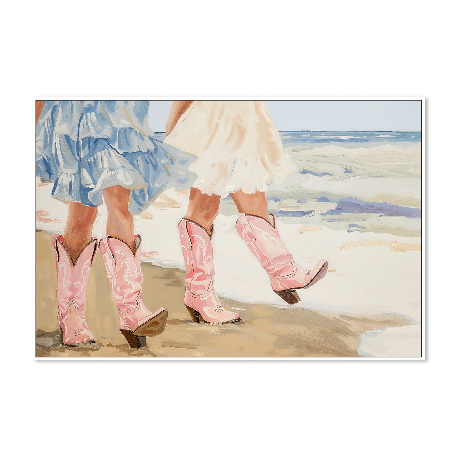 wall-art-print-canvas-poster-framed-Beach Cow Girls, Style B , By Lady Hana-5