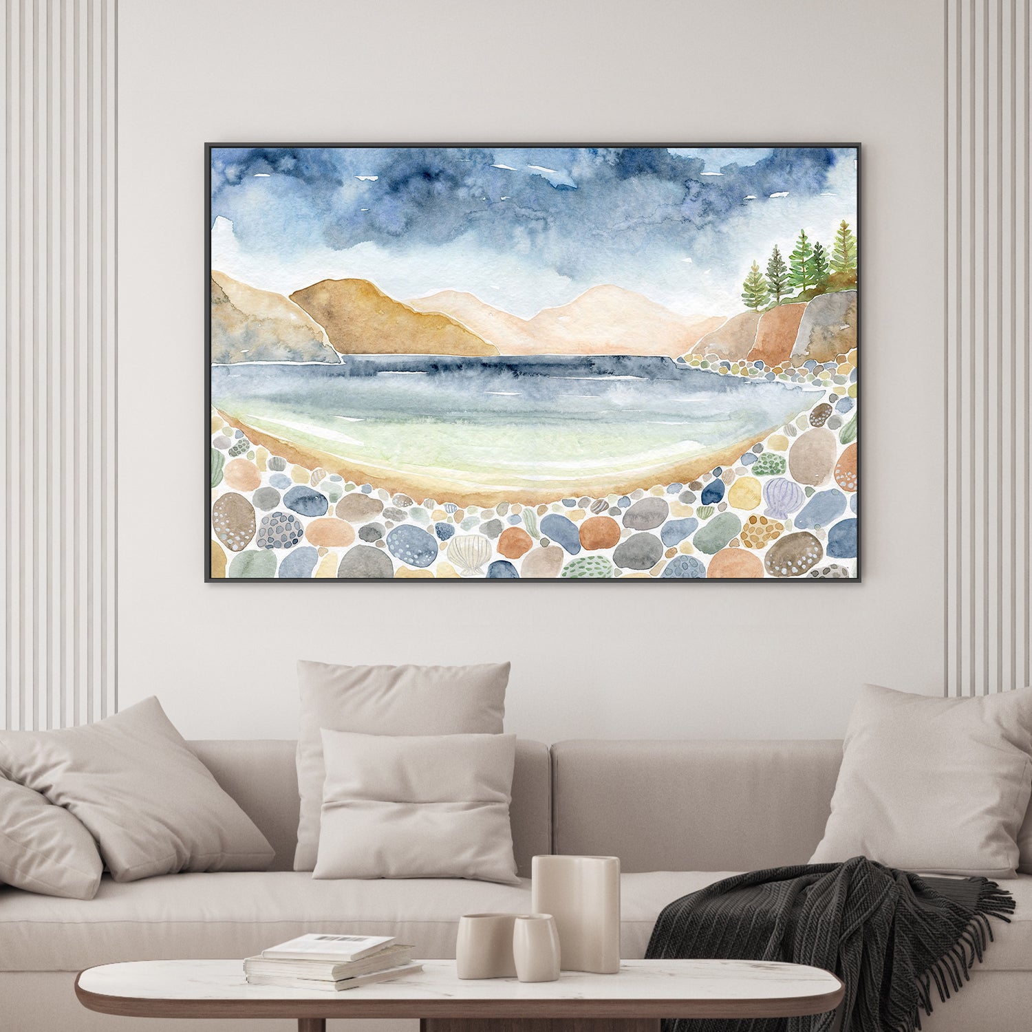 wall-art-print-canvas-poster-framed-Beach Scene, Style A-2