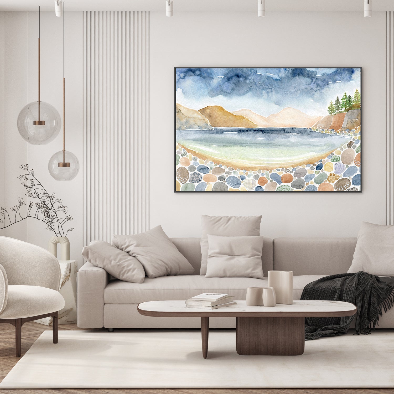 wall-art-print-canvas-poster-framed-Beach Scene, Style A-9