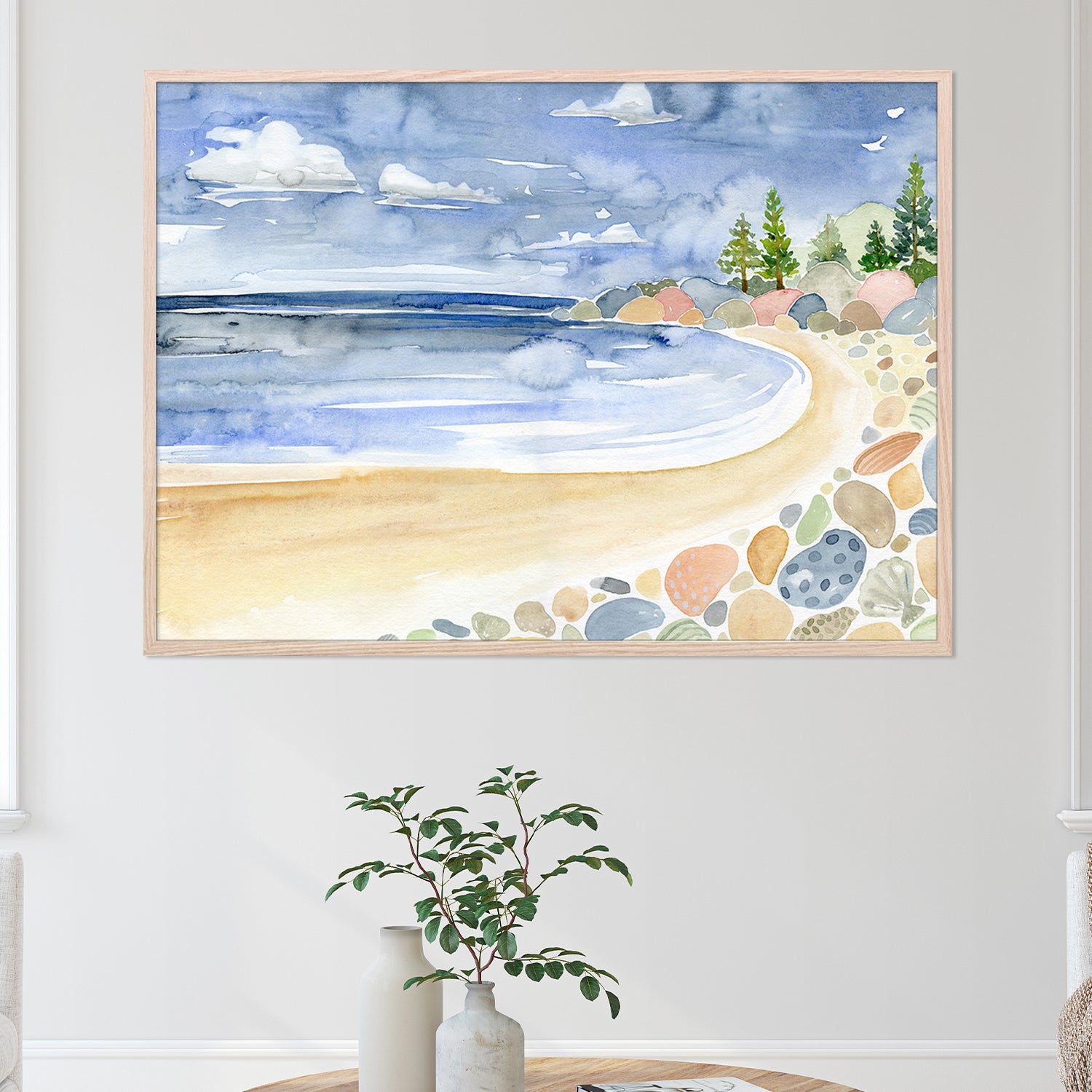 wall-art-print-canvas-poster-framed-Beach Scene, Style B-7